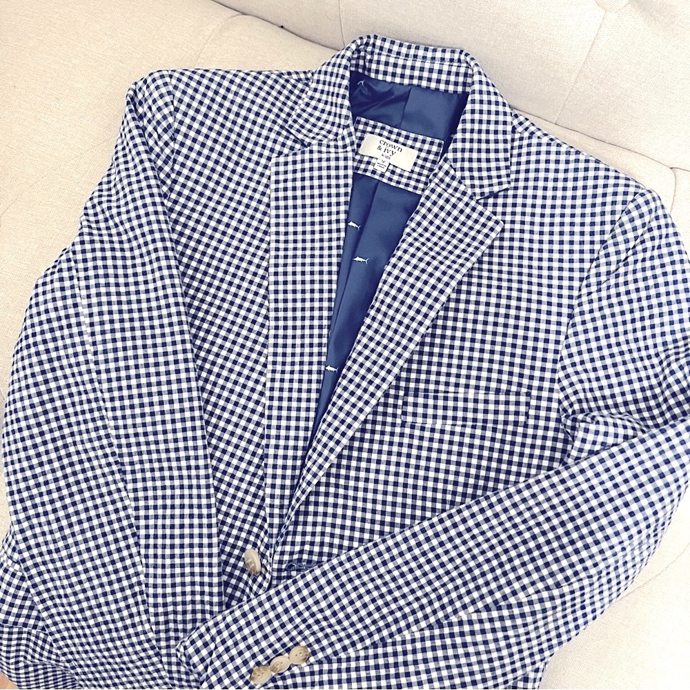 🖤CROWN & IVY GINGHAM BLAZER